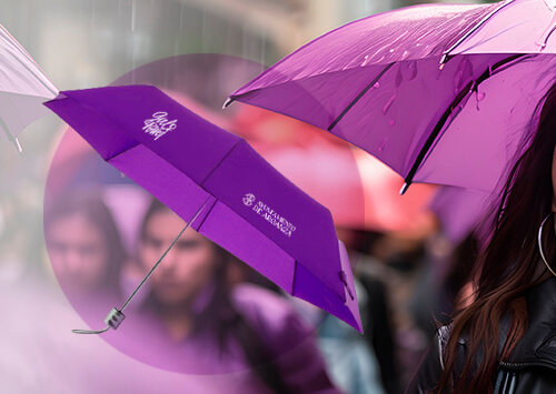 paraguas morados personalizados